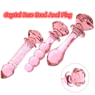 Masturbatore Vaginal Expander anale di Crystal Rose Butt Plug Silicone Male