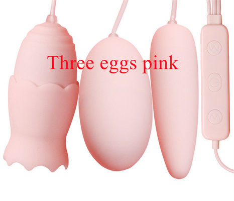 Vibratori di vibrazione a distanza del punto G dell'uovo del silicone di USB 20 modelli rosa