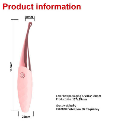Stimolatore ricaricabile di Clit del vibratore del sesso femminile del silicone tenuto in mano